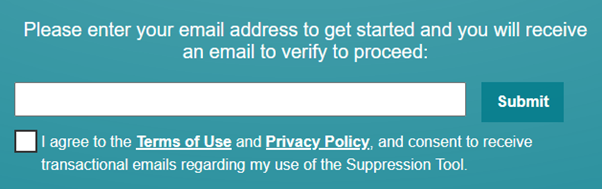 Enter your email address to begin removing your data from Intelius. 