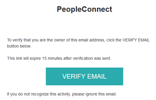 Intelius will send you an email for verification.