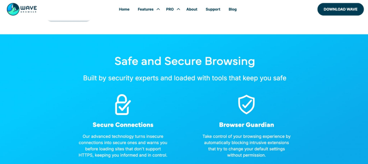 Wave Browser promises safe and secure browsing, but it's a false promise